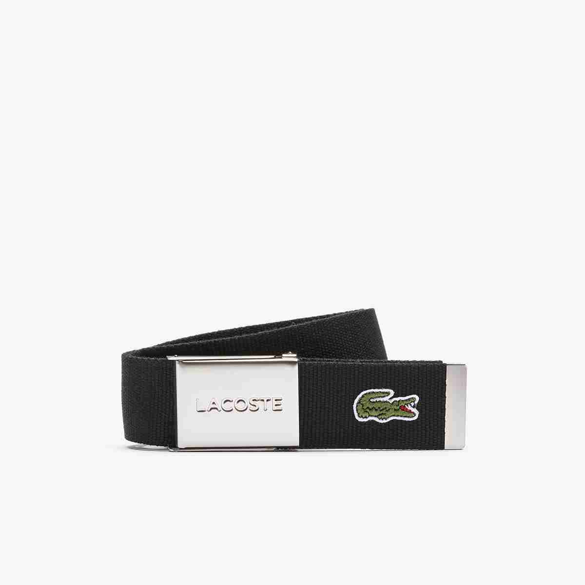 Engraved Buckle Woven Fabric Belt