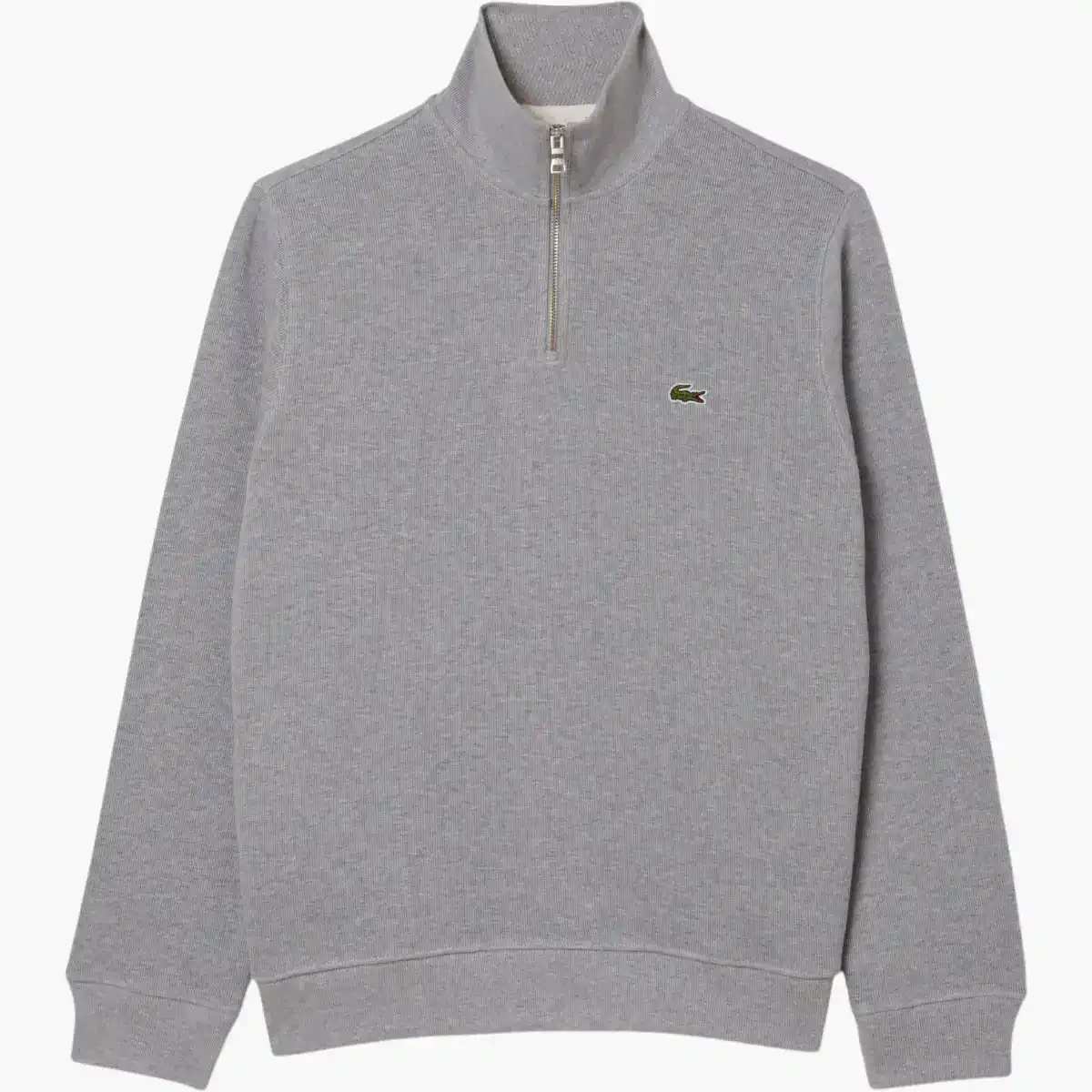 Zip-Up High Neck Interlock Sweatshirt