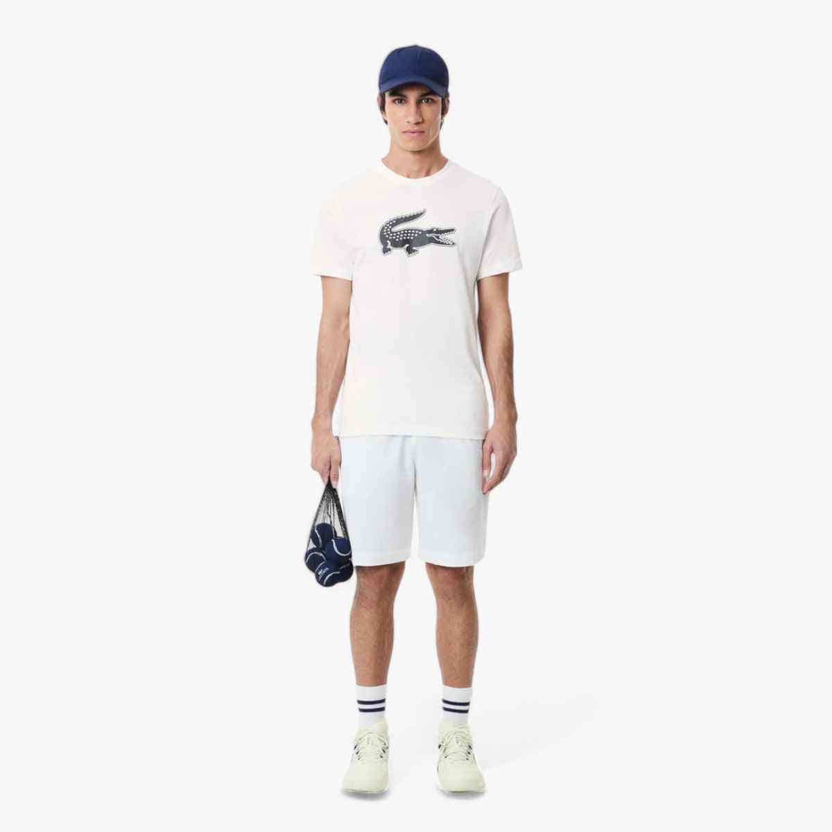 Crew Neck Crocodile Print Organic Cotton T-Shirt