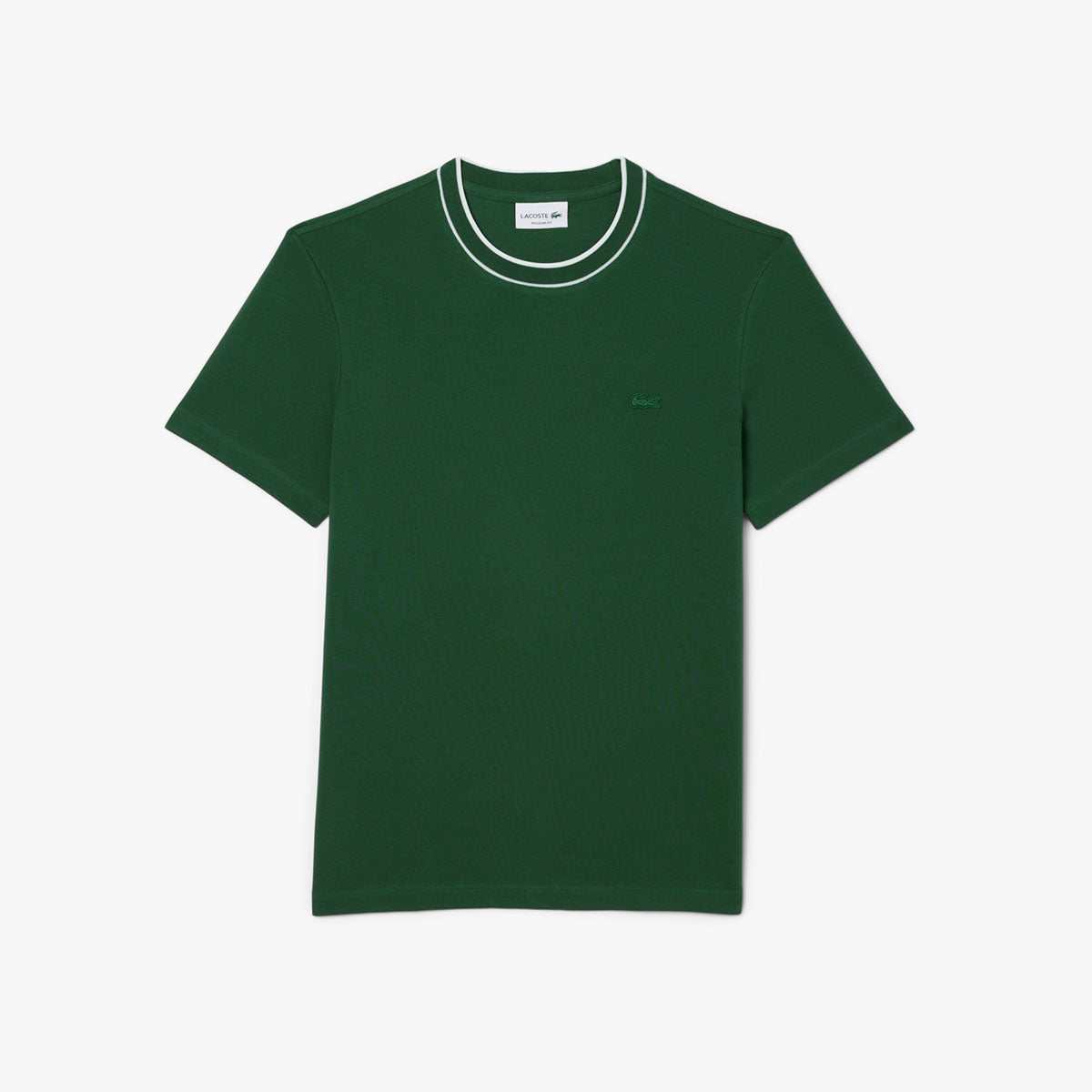 Stretch Piqué Stripe Collar T-Shirt