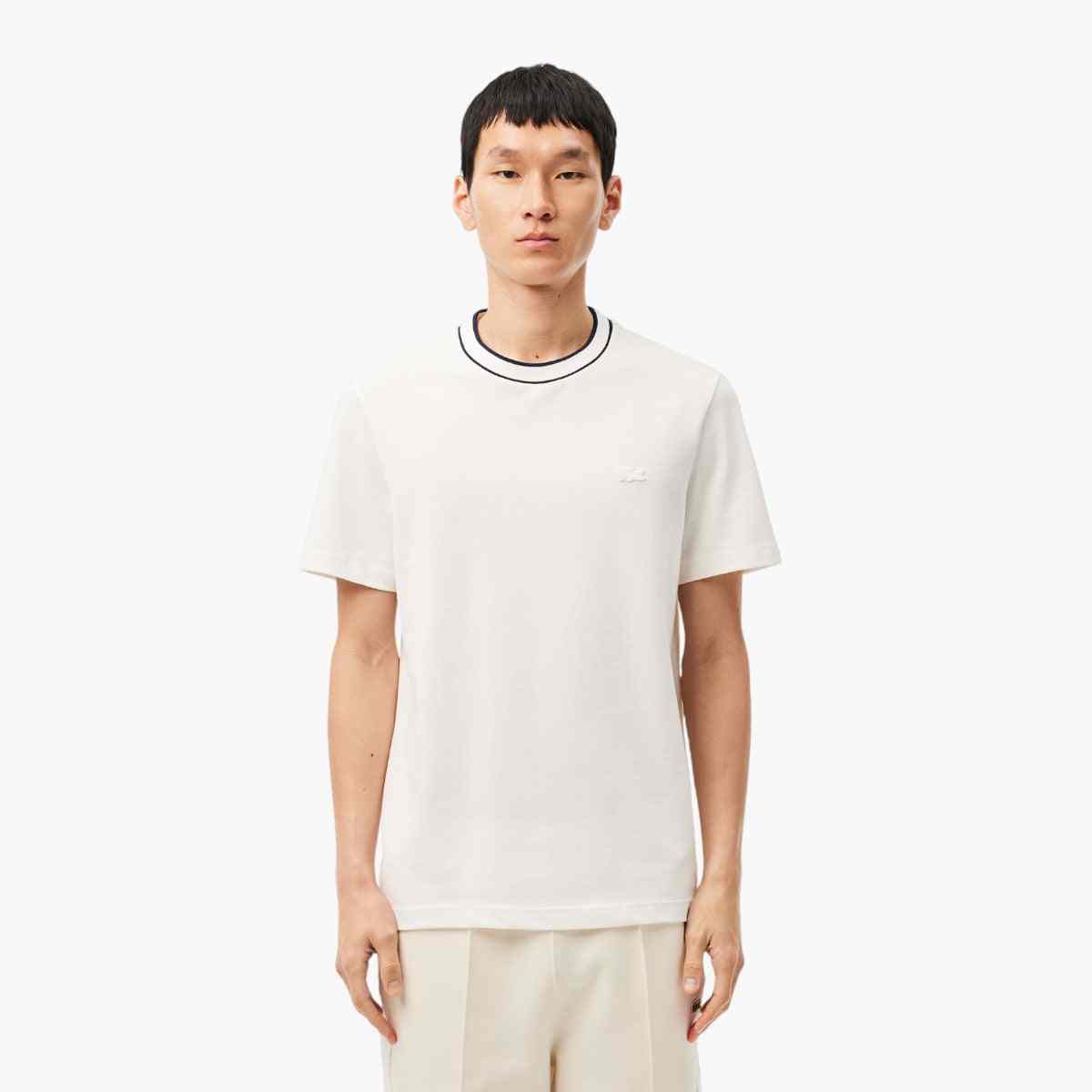 Pique Stripe Collar T-Shirt