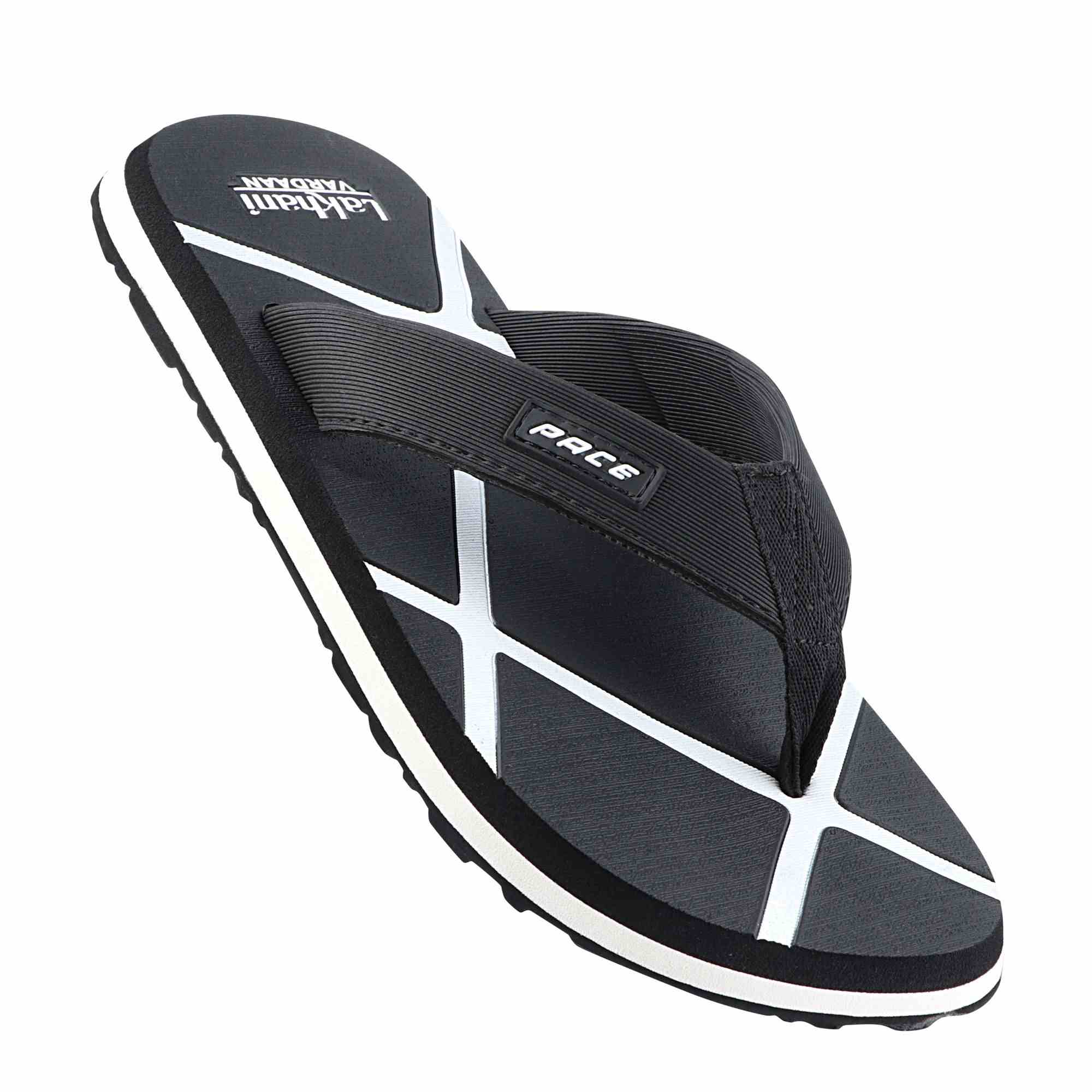 Lakhani 1966 The Original Men s Slippers Bounce 09 Blk Wht