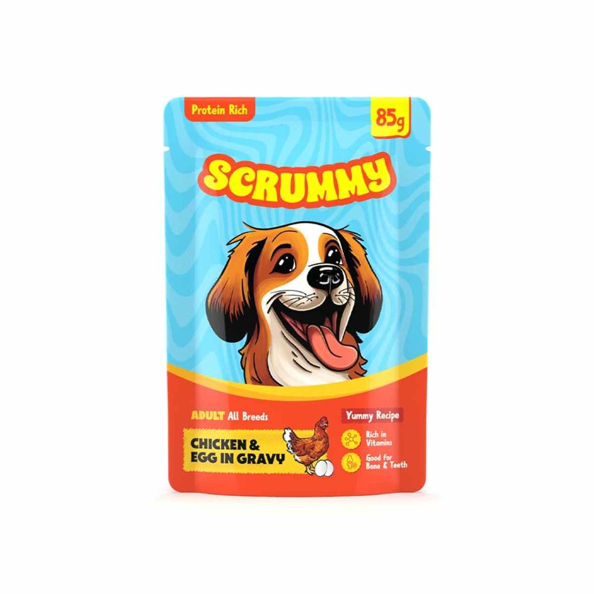 Scrummy Chicken & Eggs Wet Dog Food - 85g
