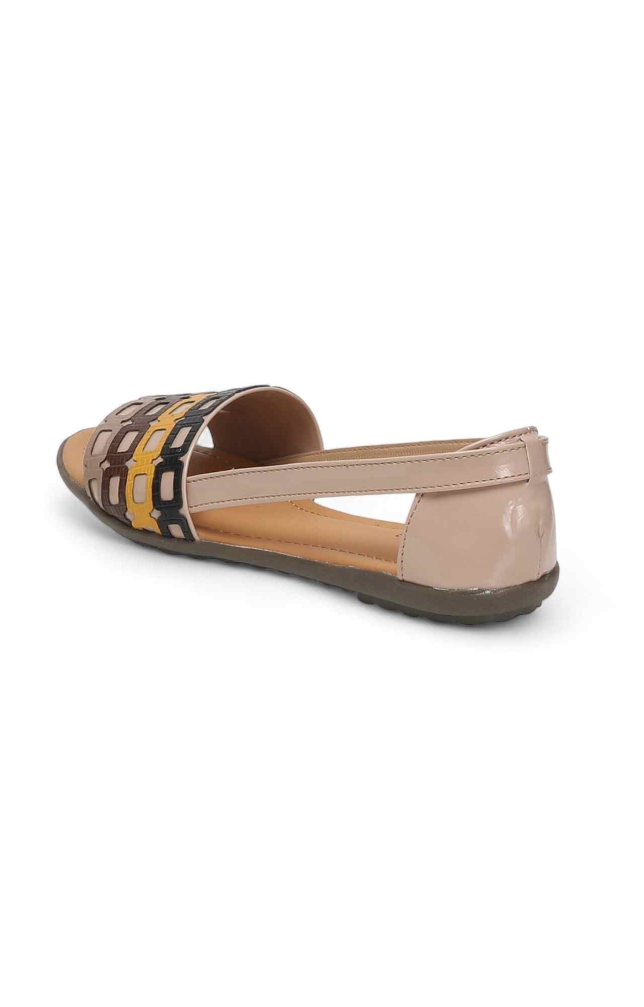 Women Beige Stylish Flat Sandal