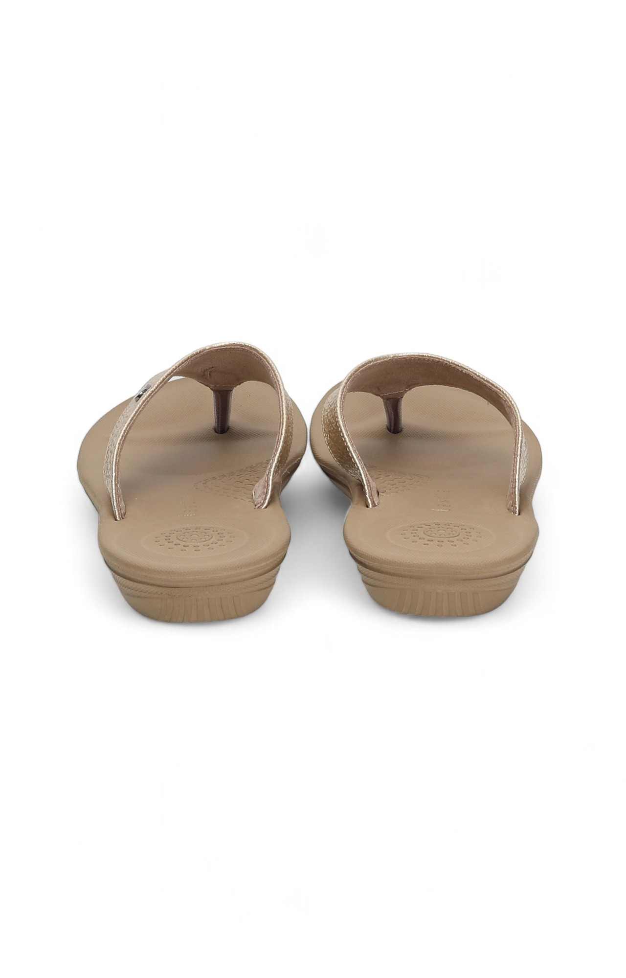 Women Gold Thong Flat Chappal