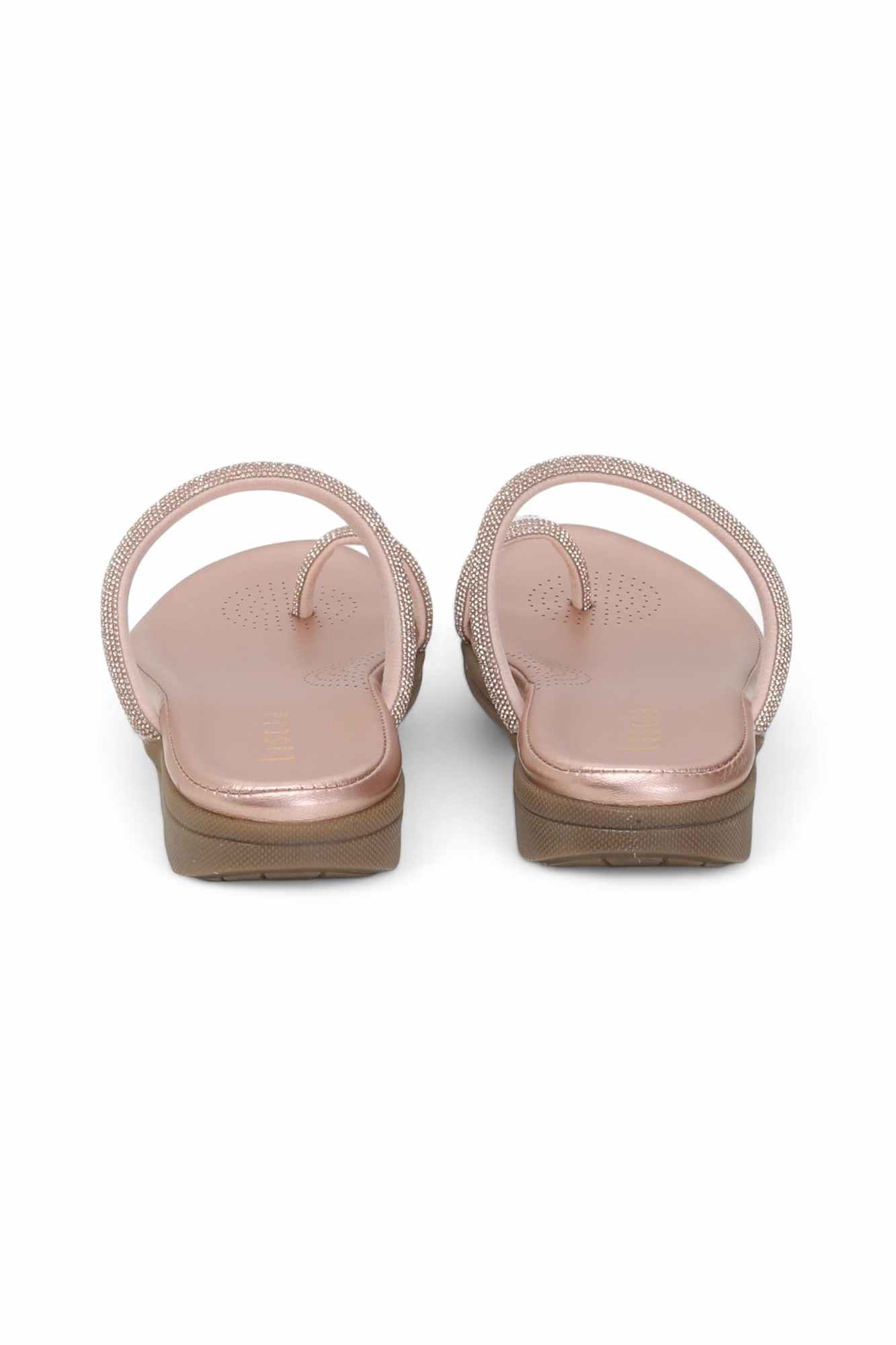 Women Rose Gold Toe-Ring Sandal