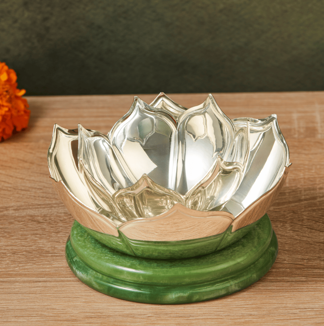Jade lotus diya