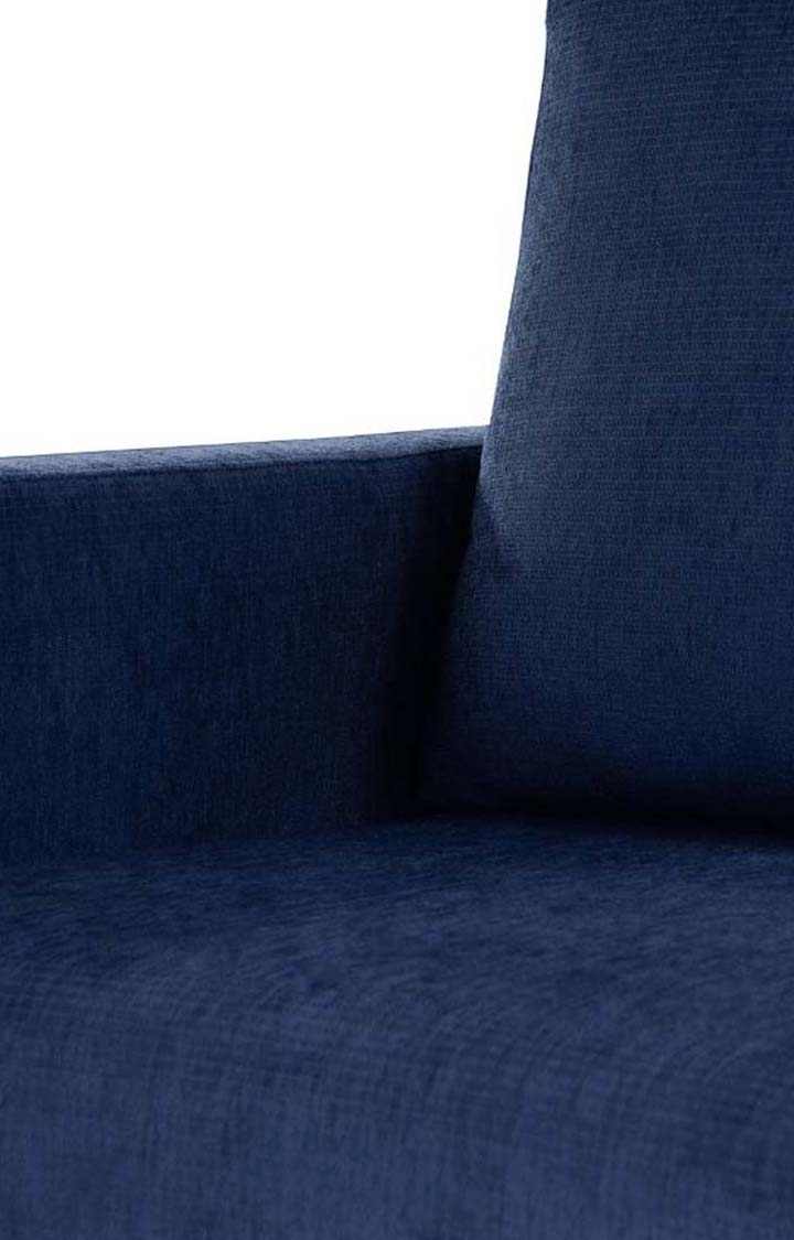 neudot Saya Sofa for Living Room |3 Persons Sofa|Premium Fabric with Cushioned Armrest | Solid Wood Frame|3 Seater in Saya Blue Color