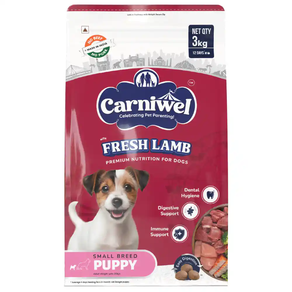 Carniwel Fresh Lamb Puppy Small dogs 3KG – (Best Before Mar’26)