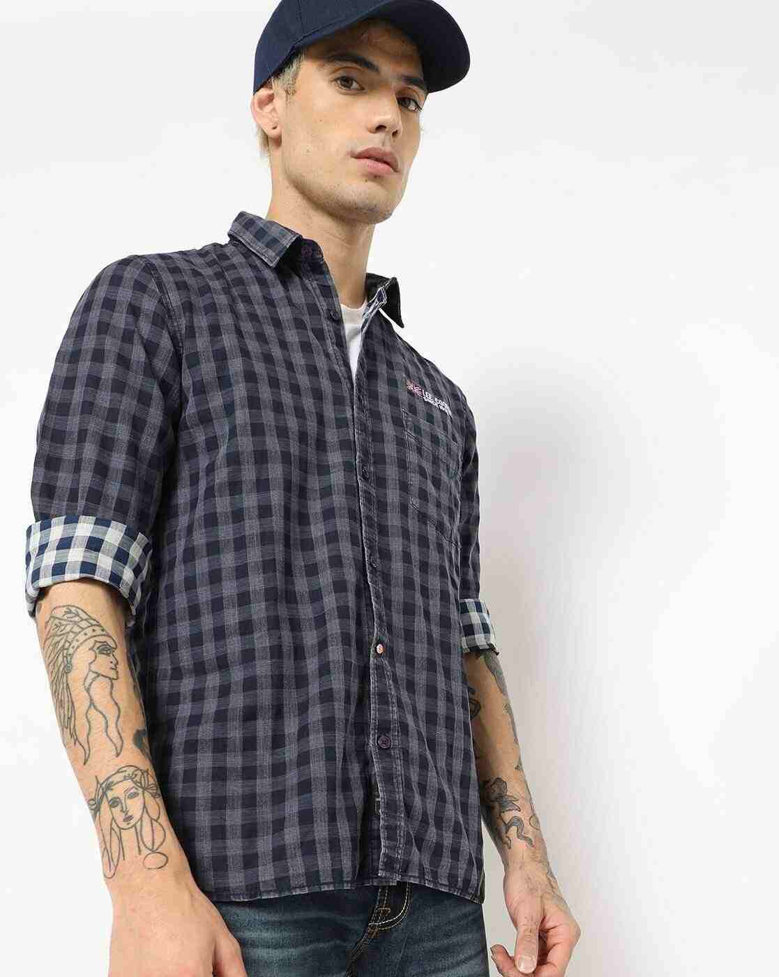 Lee Cooper | Checked Shirt with Patch Pocket|0