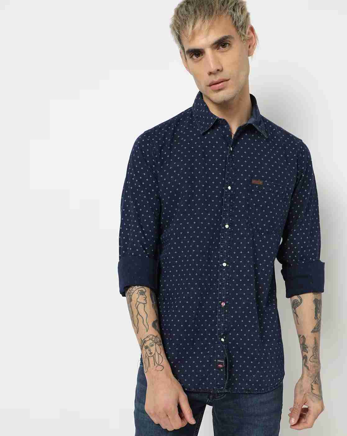 Lee Cooper | Printed Shirt with Patch Pocket|0