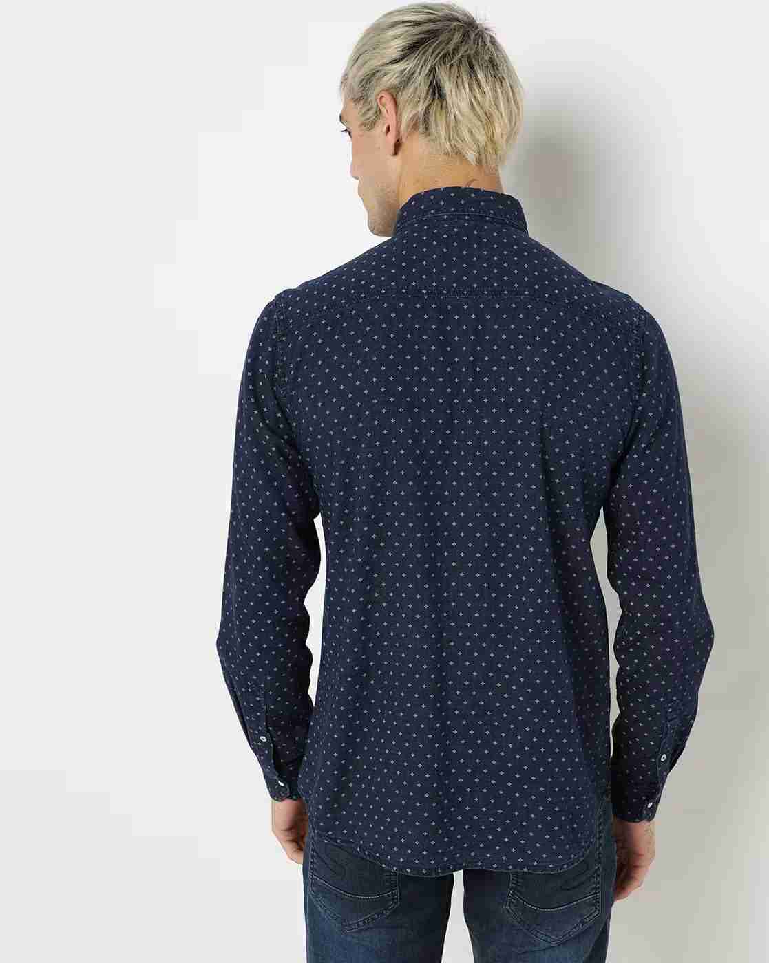 Lee Cooper | Printed Shirt with Patch Pocket|1