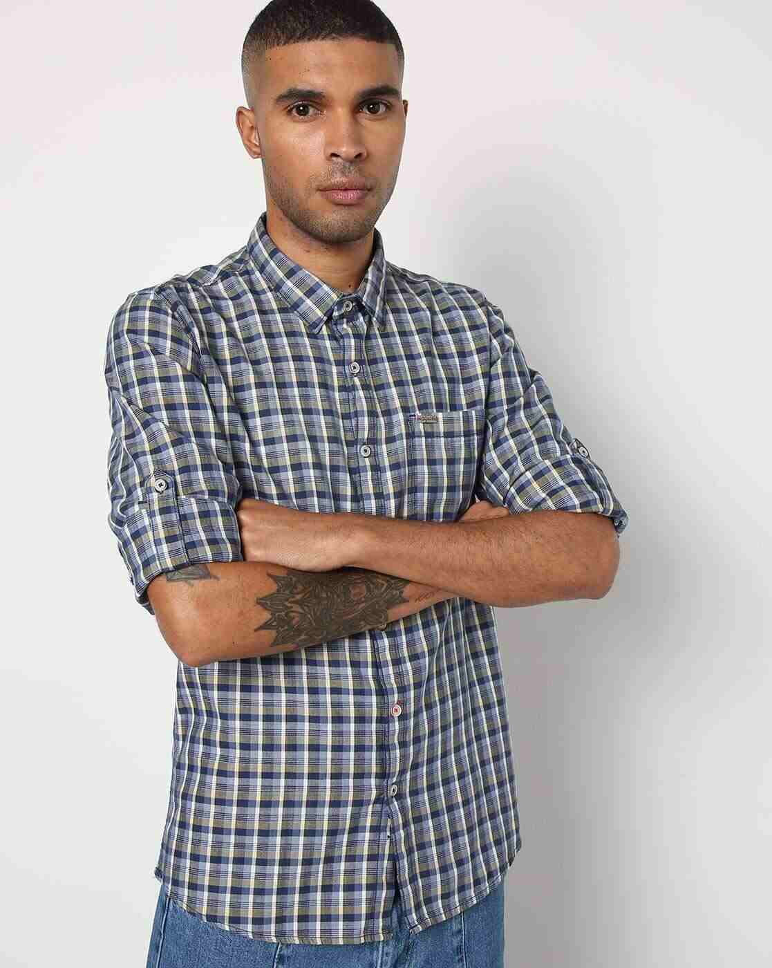 Lee Cooper | Checked Shirt with Patch Pocket|0