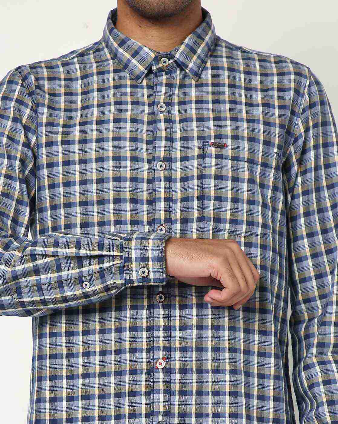 Lee Cooper | Checked Shirt with Patch Pocket|2
