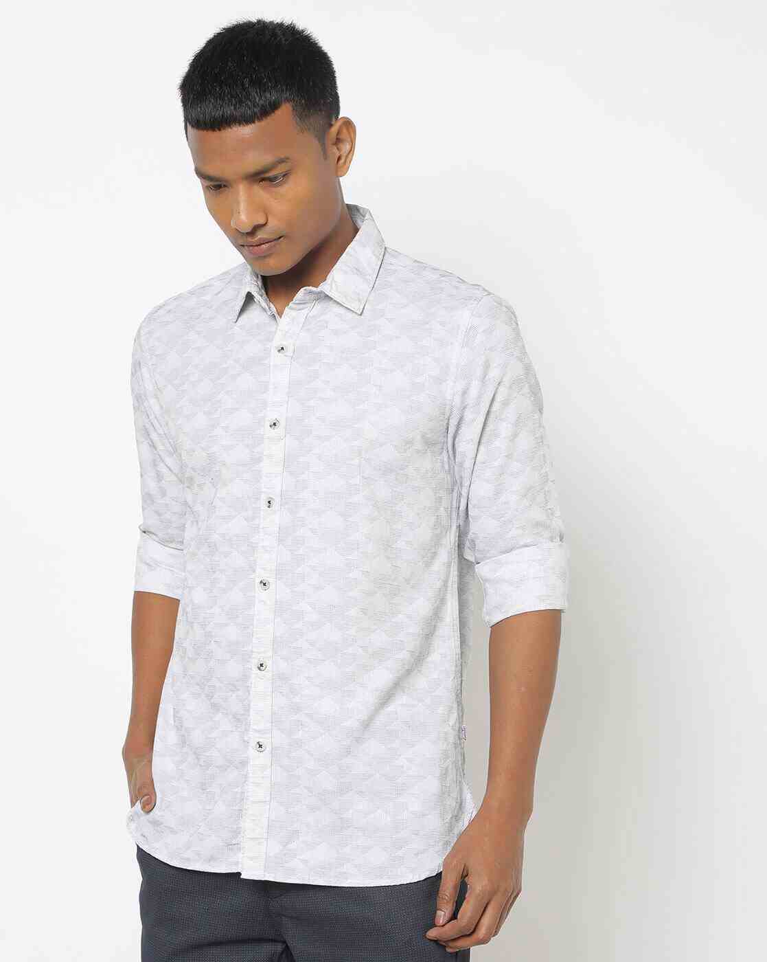 Lee Cooper | Geometric Print Cotton Shirt|0