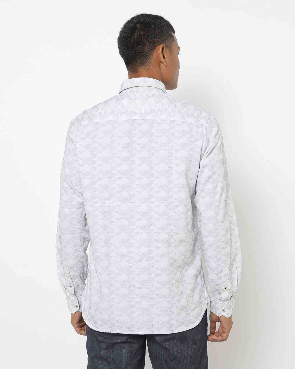 Lee Cooper | Geometric Print Cotton Shirt|1
