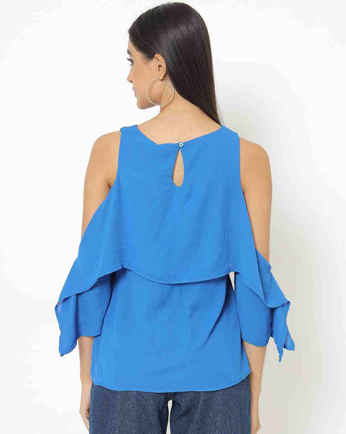 Lee Cooper | Round-Neck Top with Cold Shoulders|1