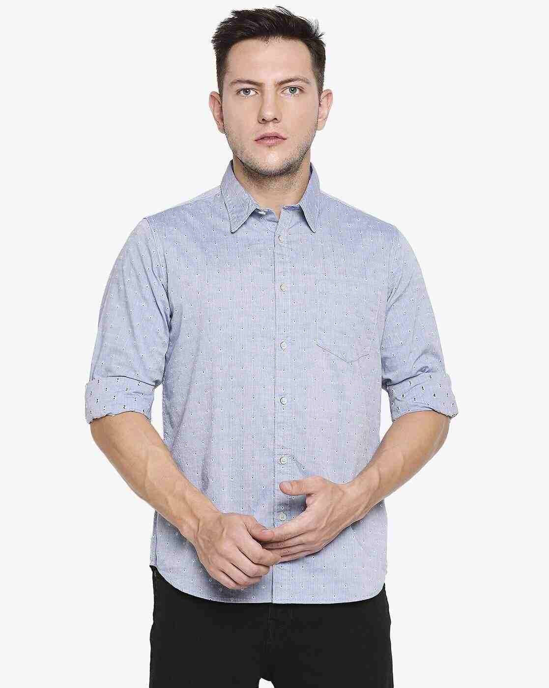 Lee Cooper | Printed Shirt with Patch Pocket|0