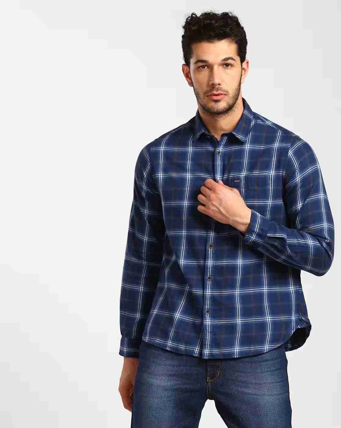 Lee Cooper | Checked Shirt with Patch Pocket|0