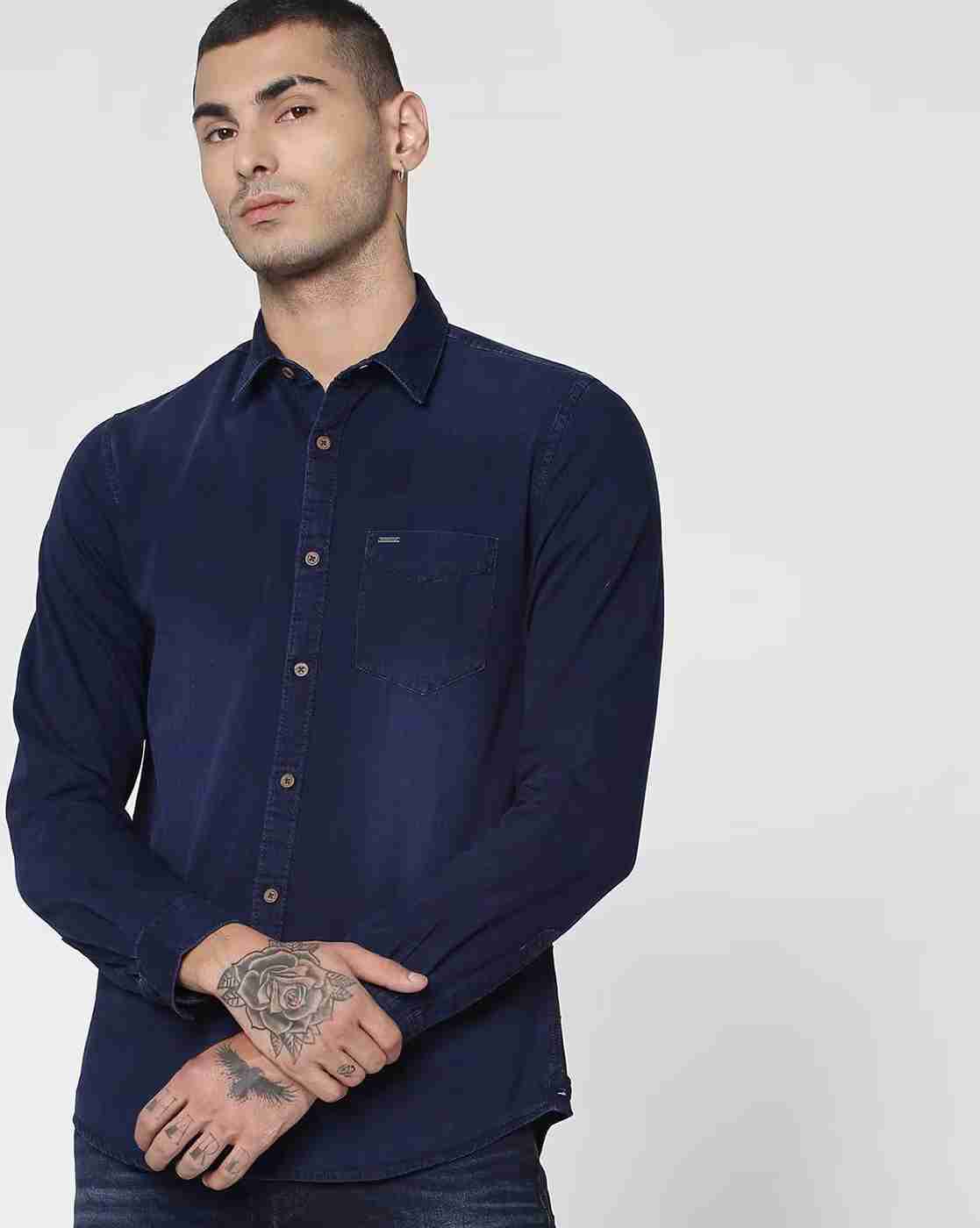 Lee Cooper | Washed Cotton Shirt with Patch Pocket|0