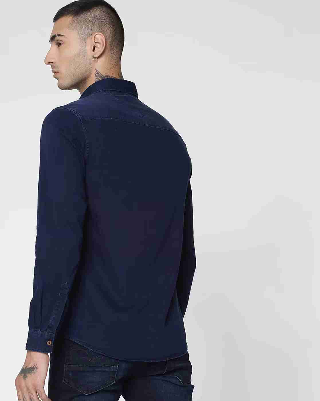 Lee Cooper | Washed Cotton Shirt with Patch Pocket|2