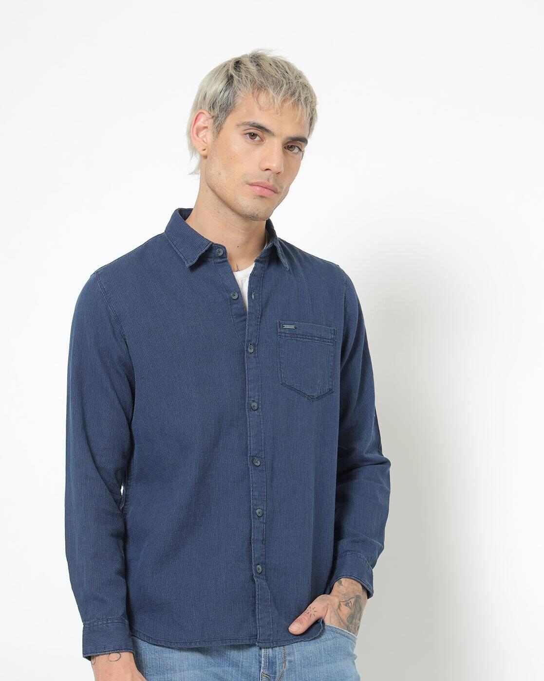 Lee Cooper | Cotton Shirt with Patch Pocket|0