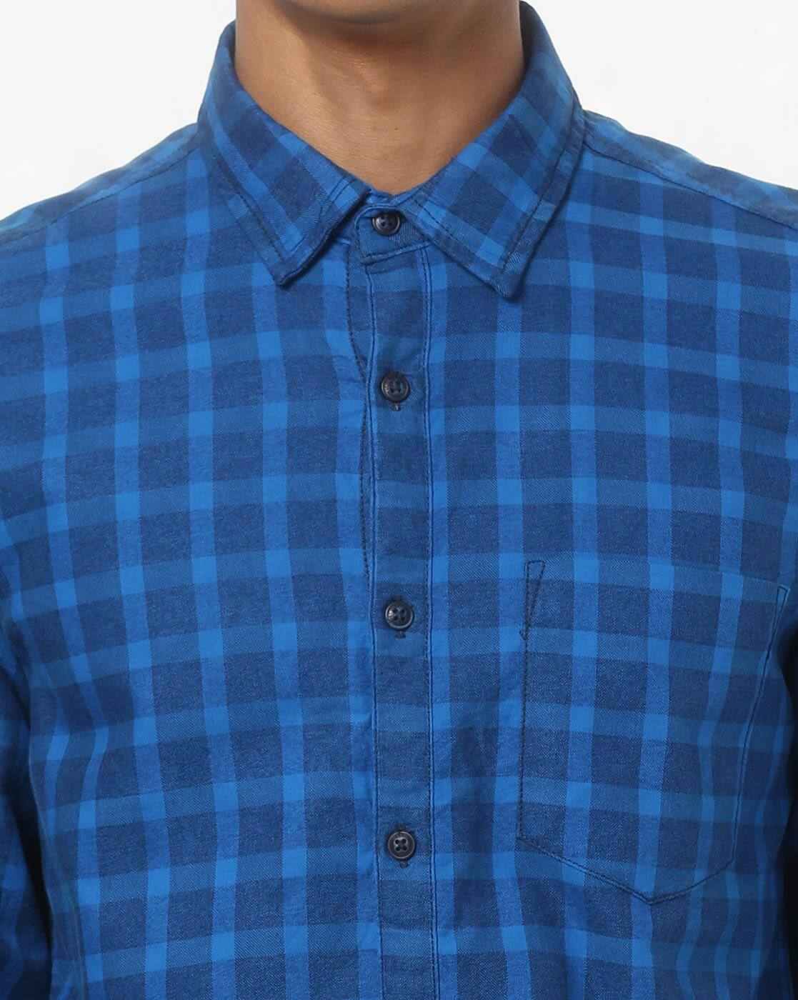 Lee Cooper | Checked Shirt with Patch Pocket|2