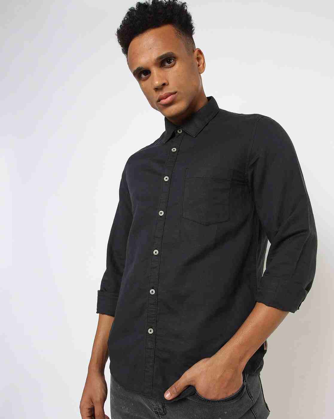 Lee Cooper | Cotton Shirt with Patch Pocket|0