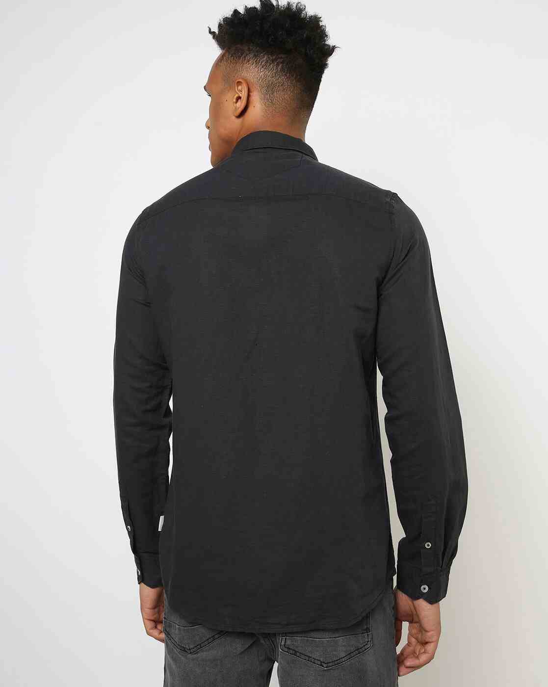 Lee Cooper | Cotton Shirt with Patch Pocket|1