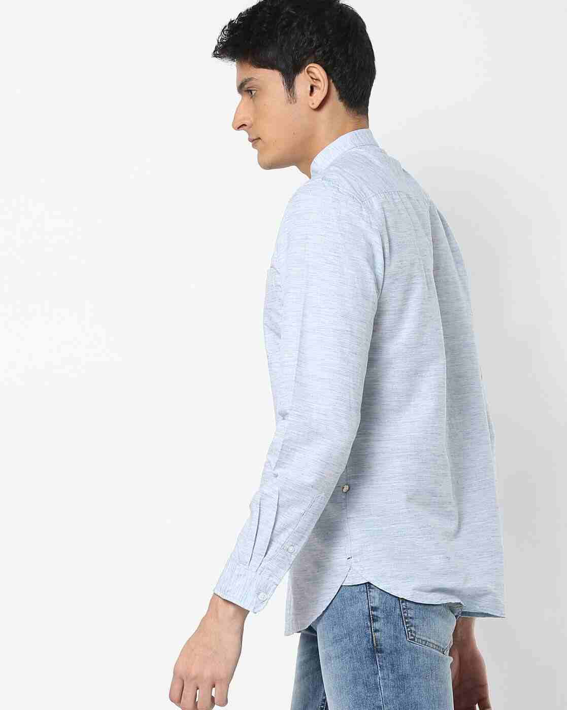 Lee Cooper | Textured Mandarin Collar Shirt|1
