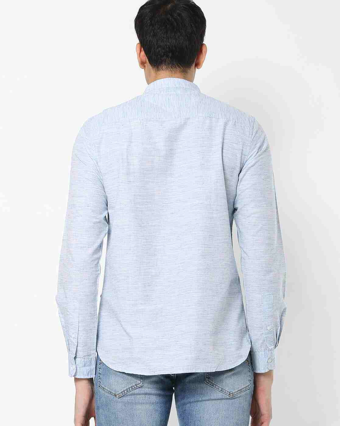 Lee Cooper | Textured Mandarin Collar Shirt|2