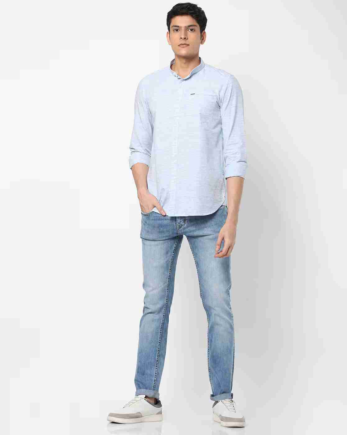 Lee Cooper | Textured Mandarin Collar Shirt|3