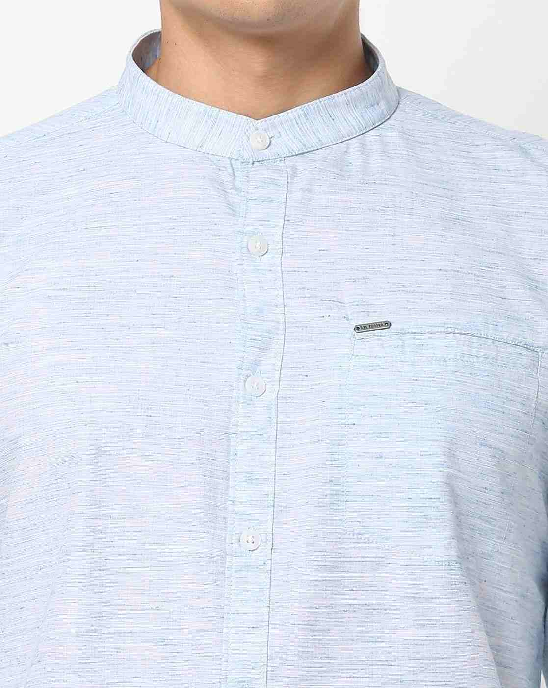 Lee Cooper | Textured Mandarin Collar Shirt|4