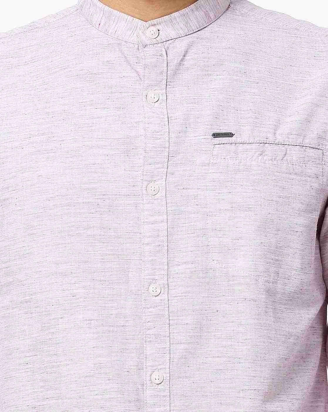 Lee Cooper | Textured Mandarin Collar Shirt|2