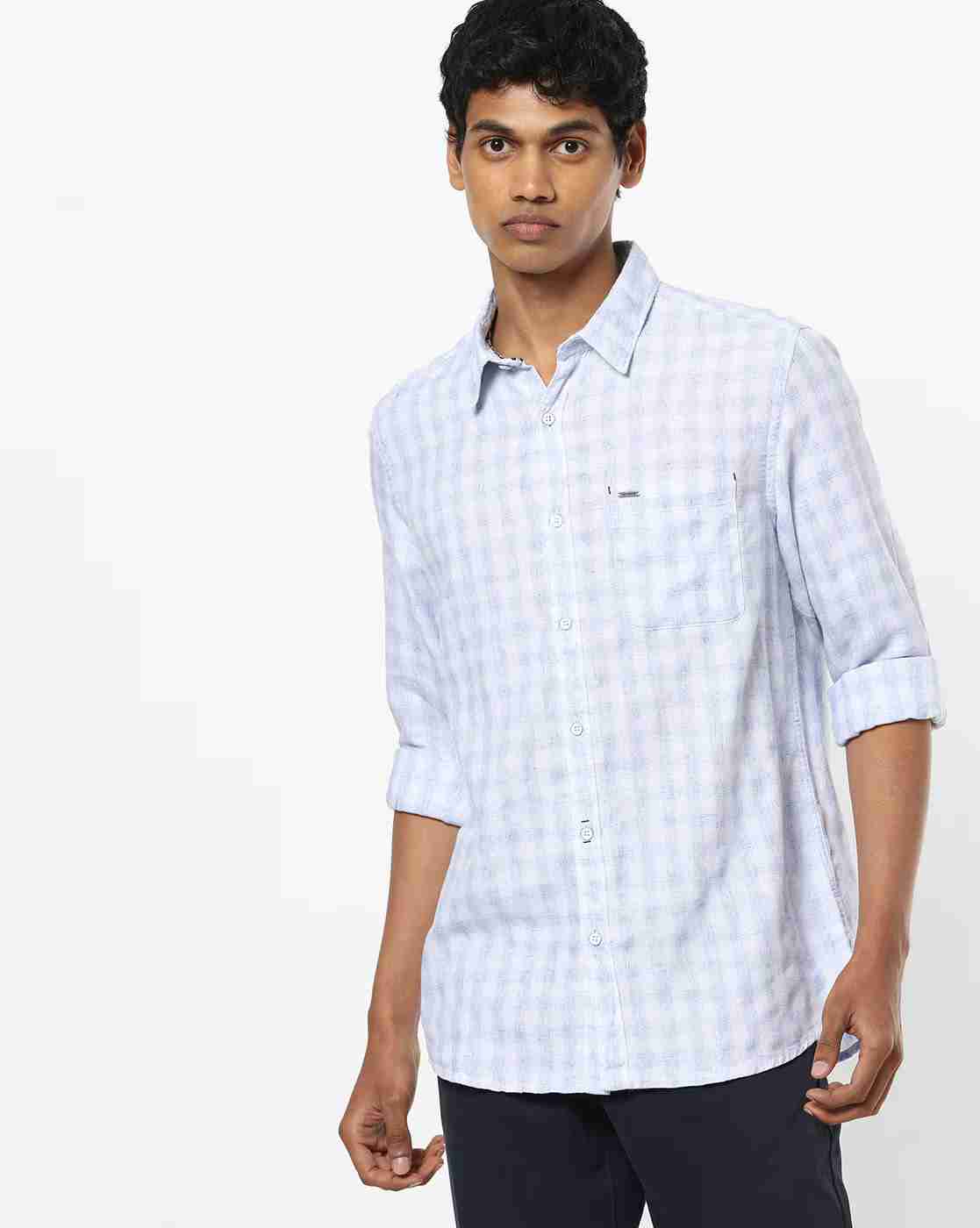 Lee Cooper | Checked Shirt with Patch Pocket|0