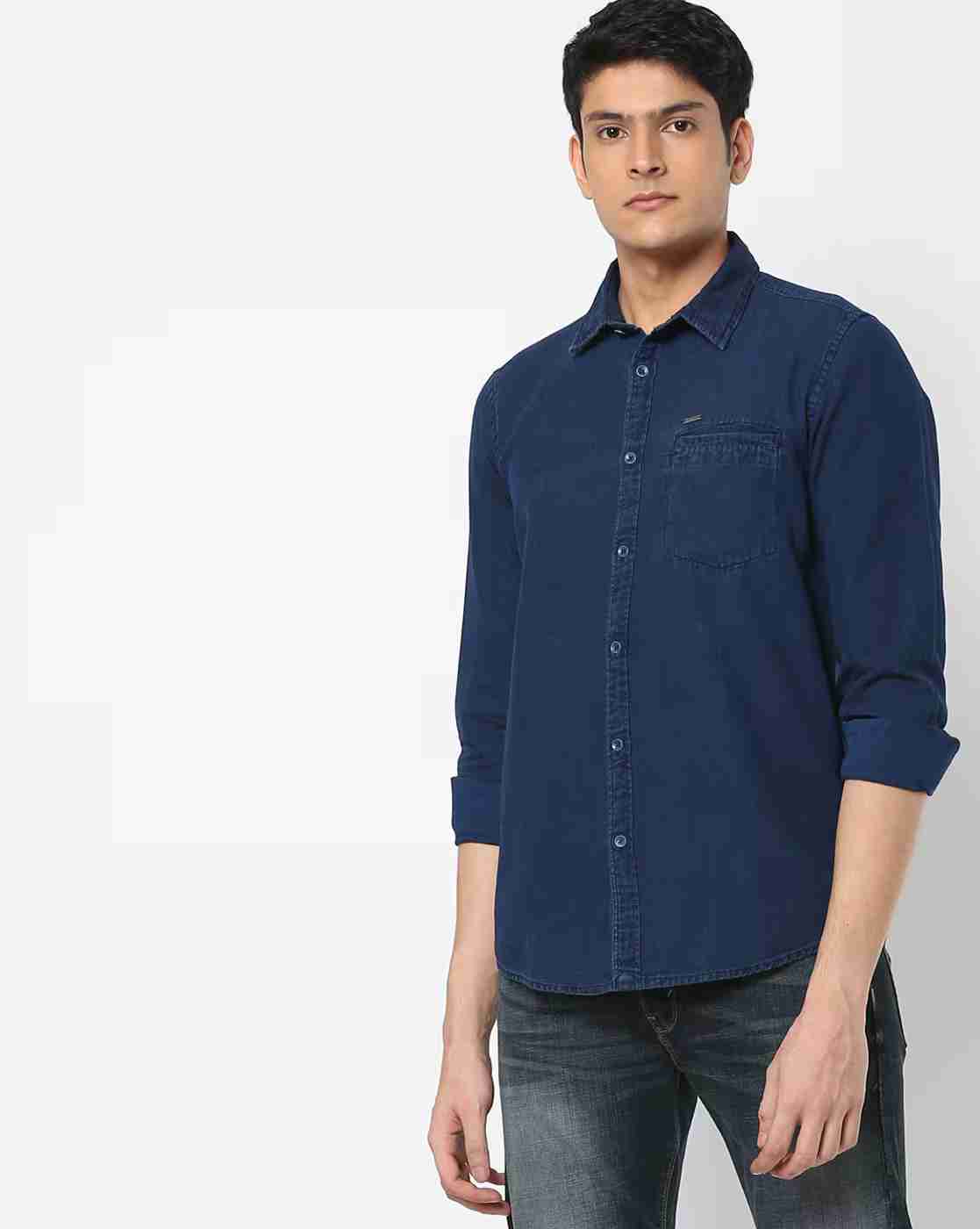 Lee Cooper | Cotton Shirt with Patch Pocket|0