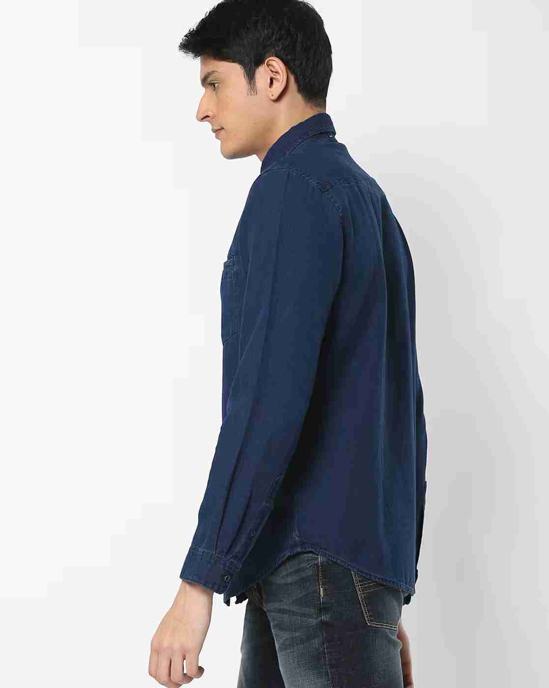 Lee Cooper | Cotton Shirt with Patch Pocket|1
