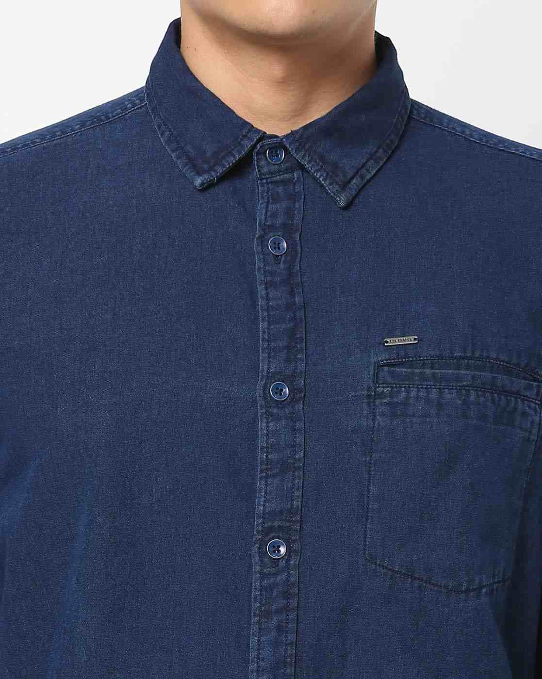 Lee Cooper | Cotton Shirt with Patch Pocket|4