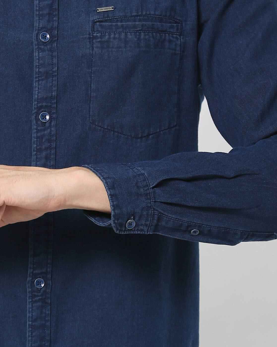 Lee Cooper | Cotton Shirt with Patch Pocket|5