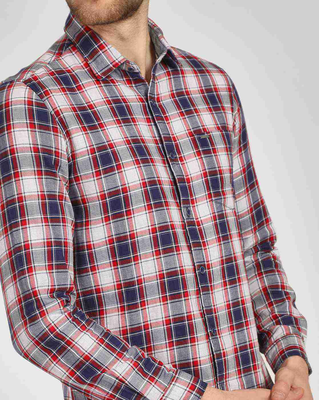 Lee Cooper | Checked Shirt with Patch Pocket|3