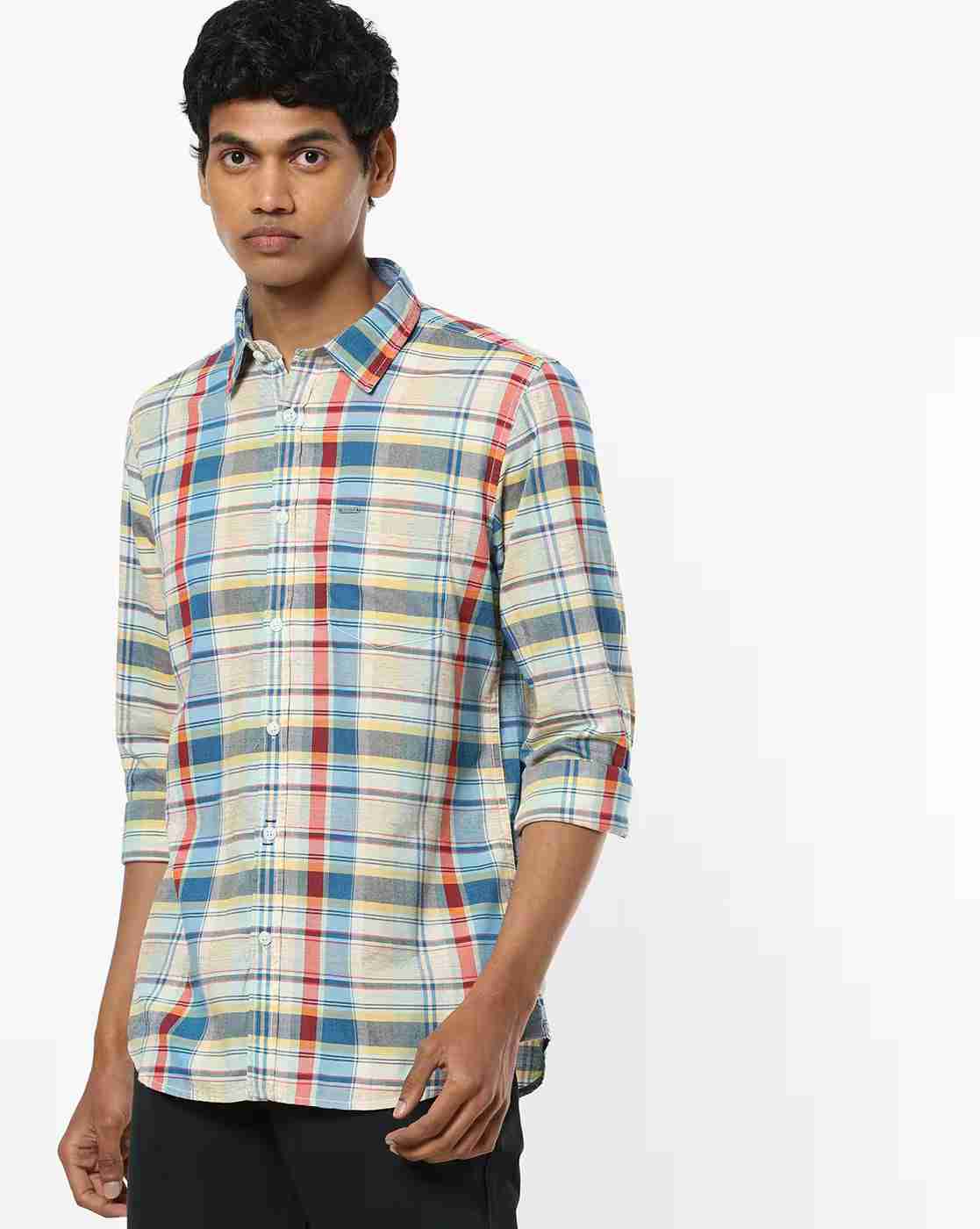 Lee Cooper | Checked Shirt with Patch Pocket|0