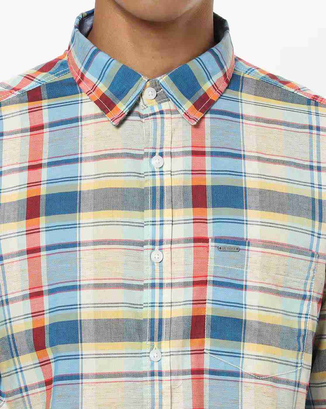 Lee Cooper | Checked Shirt with Patch Pocket|2