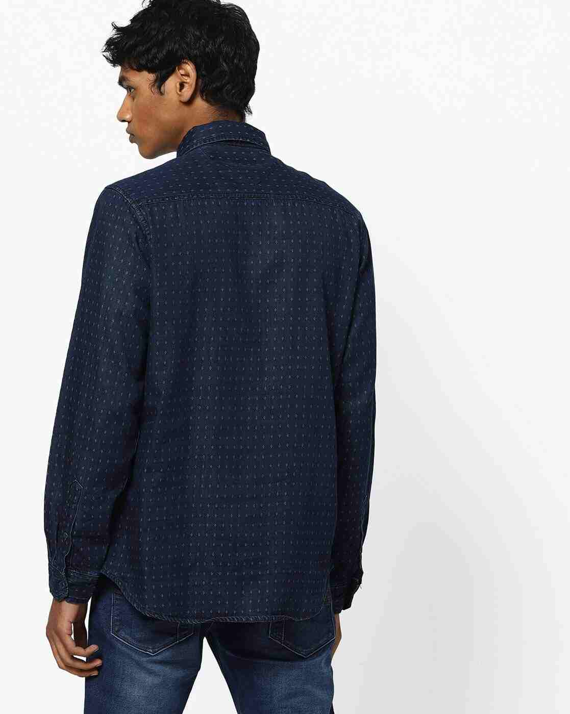 Lee Cooper | Printed Shirt with Patch Pocket|1