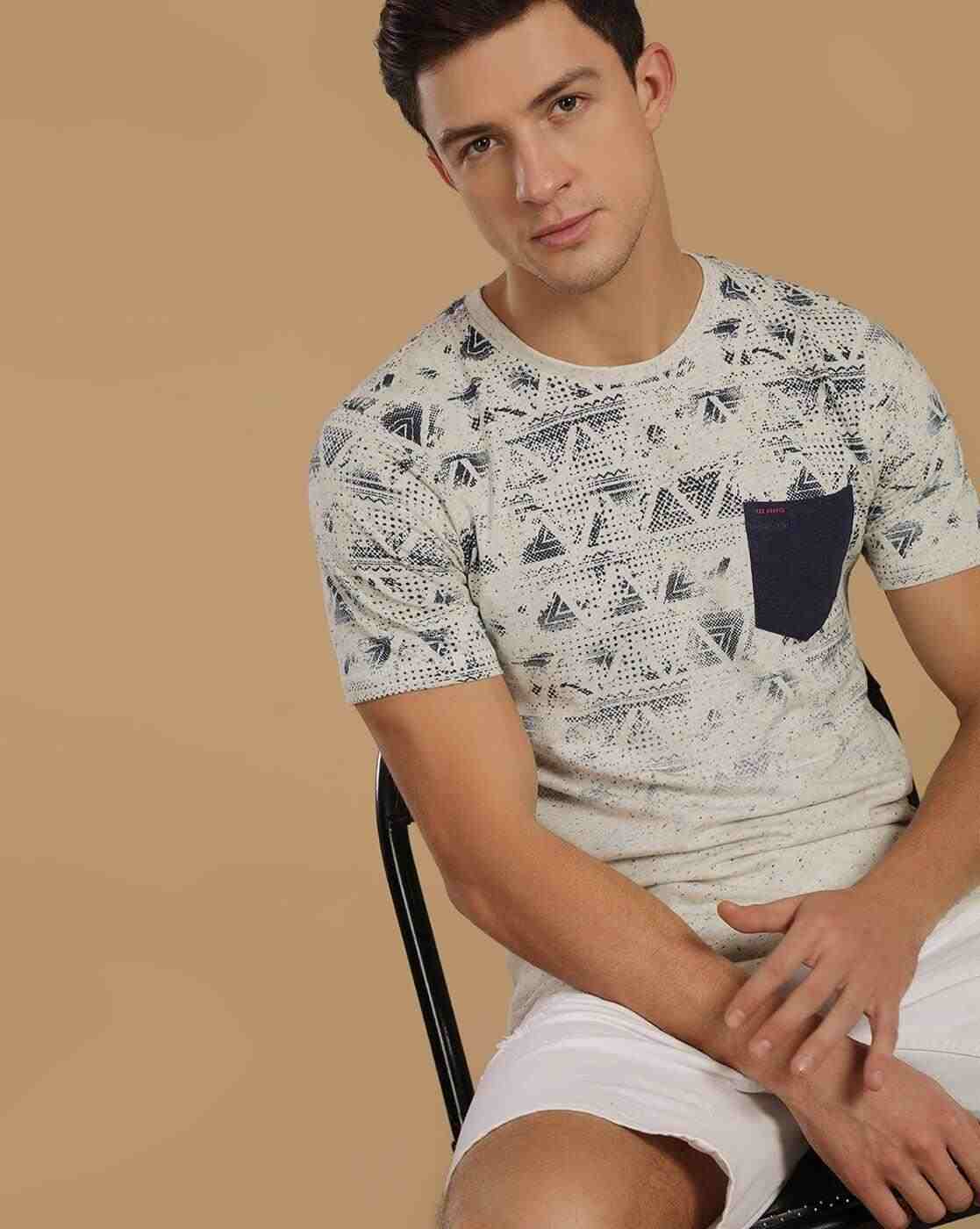 Lee Cooper | Printed Crew-Neck T-shirt with Patch Pocket|0