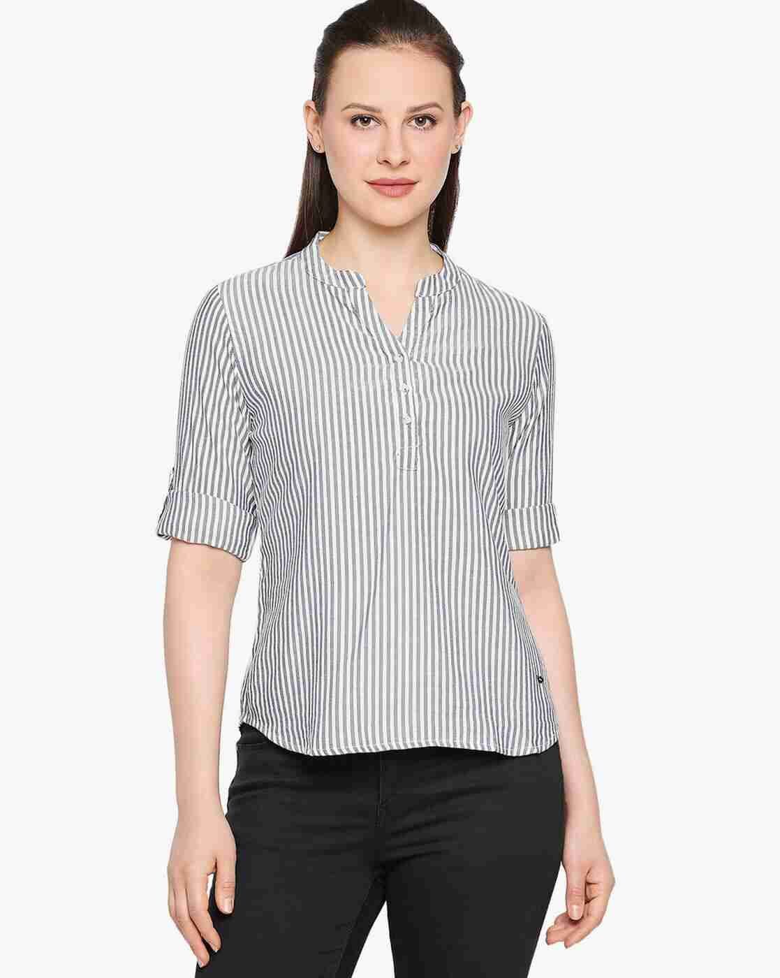 Lee Cooper | Striped Shirt with Roll-Up Tabs|0