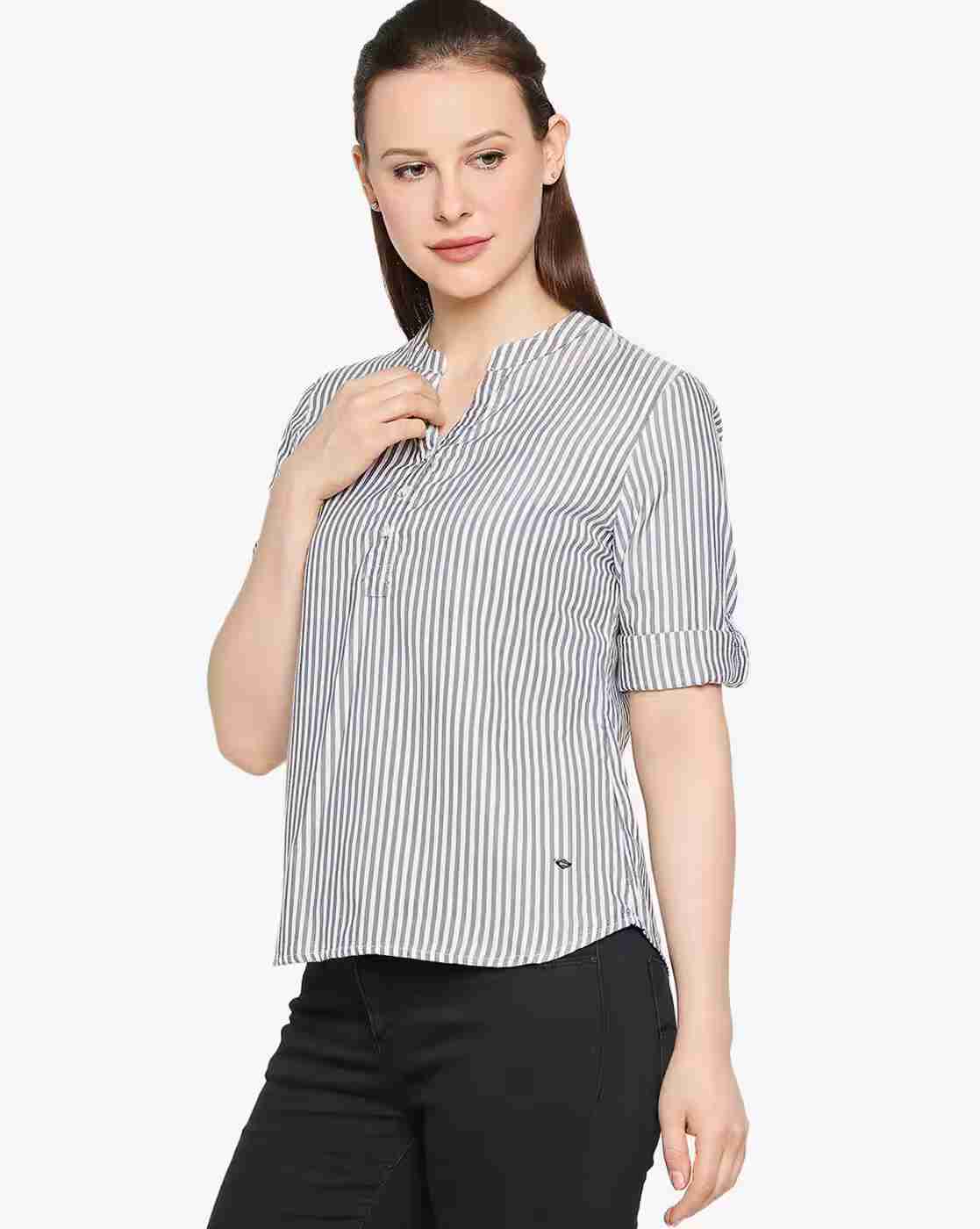 Lee Cooper | Striped Shirt with Roll-Up Tabs|1