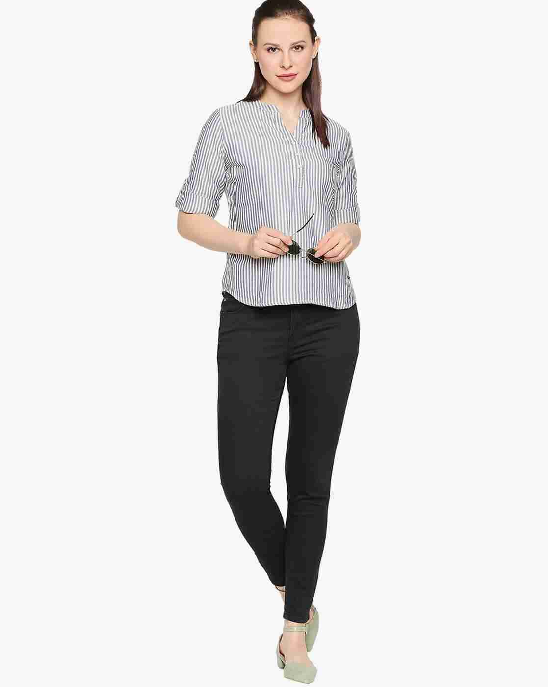 Lee Cooper | Striped Shirt with Roll-Up Tabs|3
