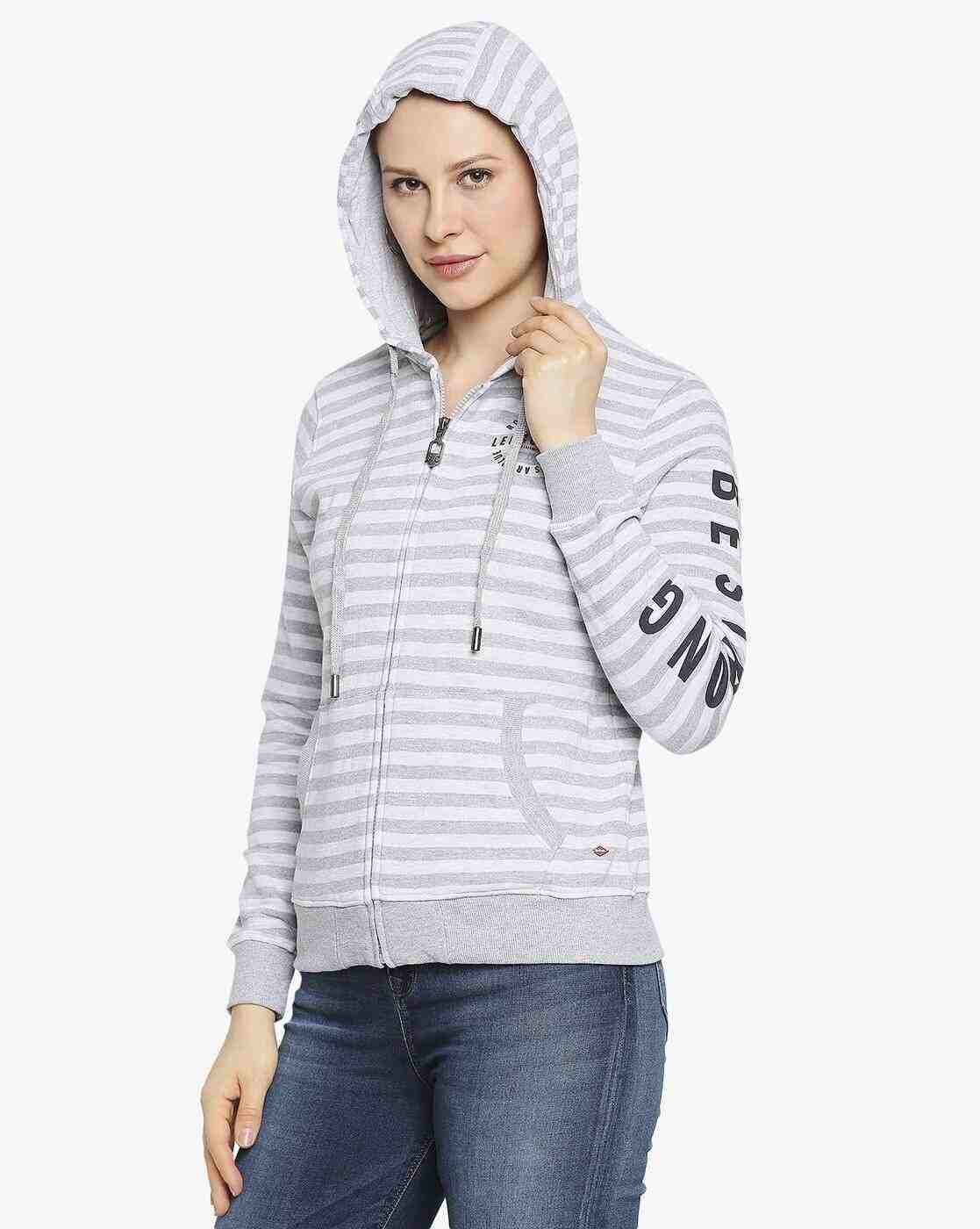Lee Cooper | Striped Hoodie with Kangaroo Pocket|0