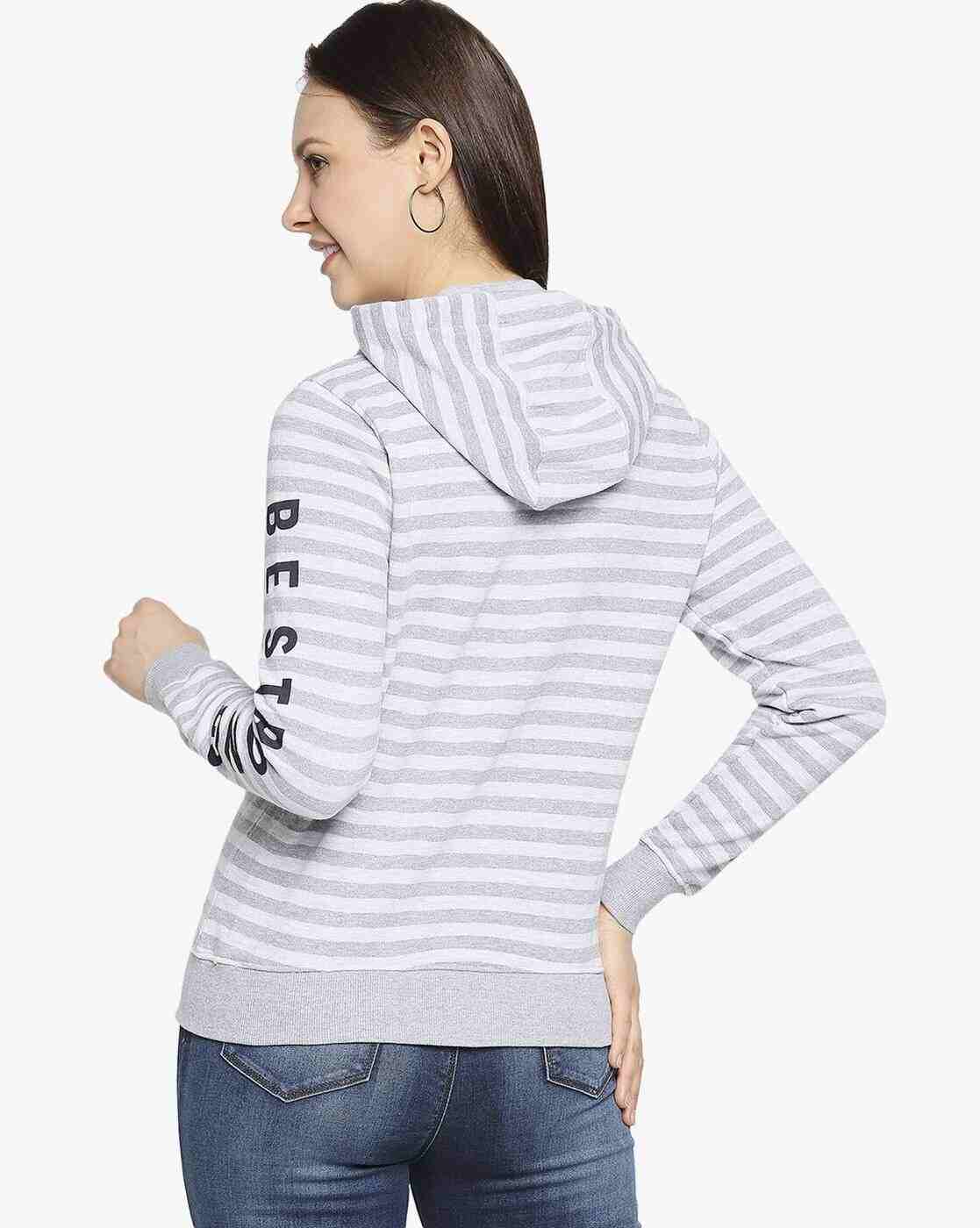 Lee Cooper | Striped Hoodie with Kangaroo Pocket|2