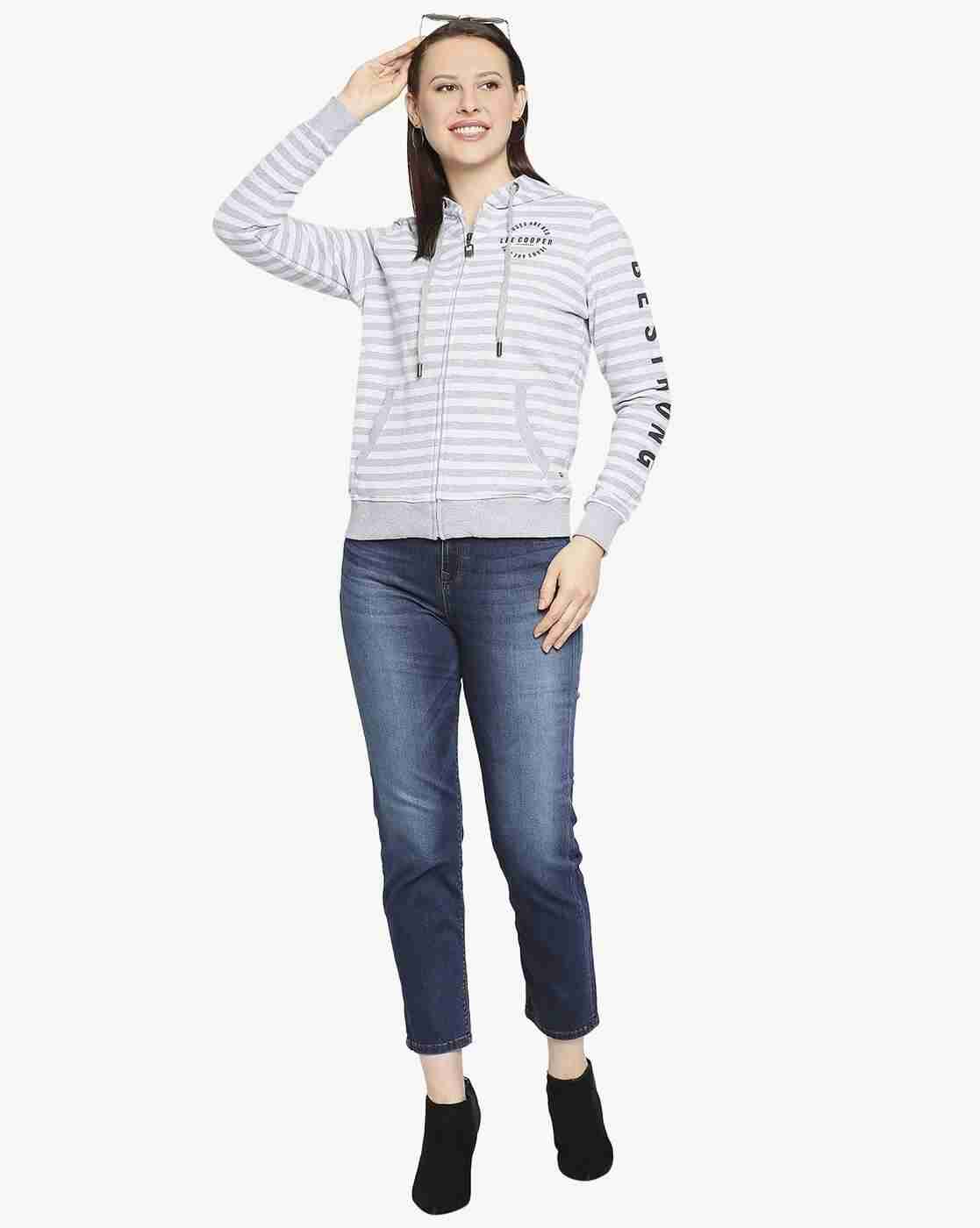 Lee Cooper | Striped Hoodie with Kangaroo Pocket|3